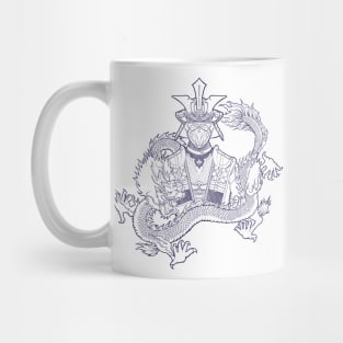 Samurai and dragon line ver Mug